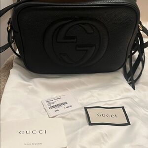 Gucci Black Pebbled Leather Crossbody Bag. Make an offer